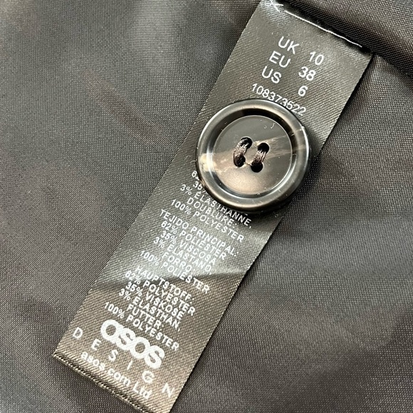 NWOT ASOS Long Line Checked Boy Blazer - Picture 15 of 15